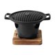 thumbnail image 2 of Mini parrilla portátil para barbacoa con salvamanteles de madera, estufa de Alcohol, barbacoa casera de un solo asiento Los 215cm kusrkot Mini parrilla para barbacoa, 2 of 8