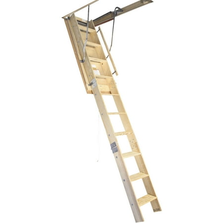 Louisville Ladder Premium With Fire Guard Wood Attic Stairs