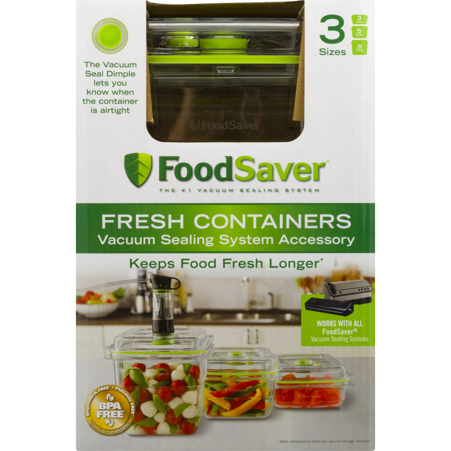 FoodSaver FA3SC358-000 3-Pc. Fresh Containers Set - Food Storage - image 5 of 14