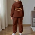 thumbnail image 7 of RTKFRFLM Kids Toddler Boys Girls Long Sleeve Solid Warm Hoodie Pullover Tops Pants Kids Outfits Sweat Suit Clothes Sets,Size 6-7 Years, 7 of 7