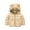 Khaki, variant on Jackets for Kids Trendy Childrens Winter Clothes Outfit Toddler Puffer Coat Winter Fleece Padded Jacket Hooded Zip Jacket Coat