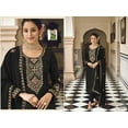 thumbnail image 4 of Indian Trouser Pant Dress Reception Wear Pakistani Designer Shalwar Kameez Suits ( Black, L - 42 ), 4 of 5