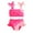 Pink, variant on Happy Town Toddler Girls Two Pieces Swimsuit Color Block Beach Bathing Suit 18M-5T