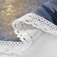 thumbnail image 3 of 60 Inch Round Tablecloth with White Lace Trim Fall Table Cover for Elegant Dining Decor Sky Full Of Shooting Stars, 3 of 8