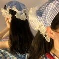 thumbnail image 5 of Ins Pastoral Style Lazy Person Lace Headscarf Lace Headband Sun Protection Headscarf Triangle Headscarf Hairhoop Triangle Scarf Hairhoop Headwear 5, 5 of 8