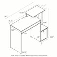 thumbnail image 2 of Furinno Econ Multipurpose Home Office Computer Writing Desk w/Bin, Columbia Walnut/Dark Brown, 12095CWN/DBR, 2 of 4
