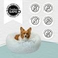 thumbnail image 6 of Best Friends by Sheri Original Calming Donut Dog and Cat Bed, Shag Faux Fur, Frost Gray, Medium (30x30") - Helps Provide Anxiety Relief for Pets, 6 of 8