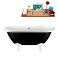 thumbnail image 5 of 59" Streamline N1120WH-WH Clawfoot Tub and Tray With External Drain, 5 of 13