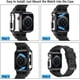 thumbnail image 3 of Compatible con Apple Watch Band 45mm 44mm 42mm con estuche, correas deportivas resistentes con estuche protector elevado [amortiguador] para Iwatch Se Series 7 6 5, 3 of 5