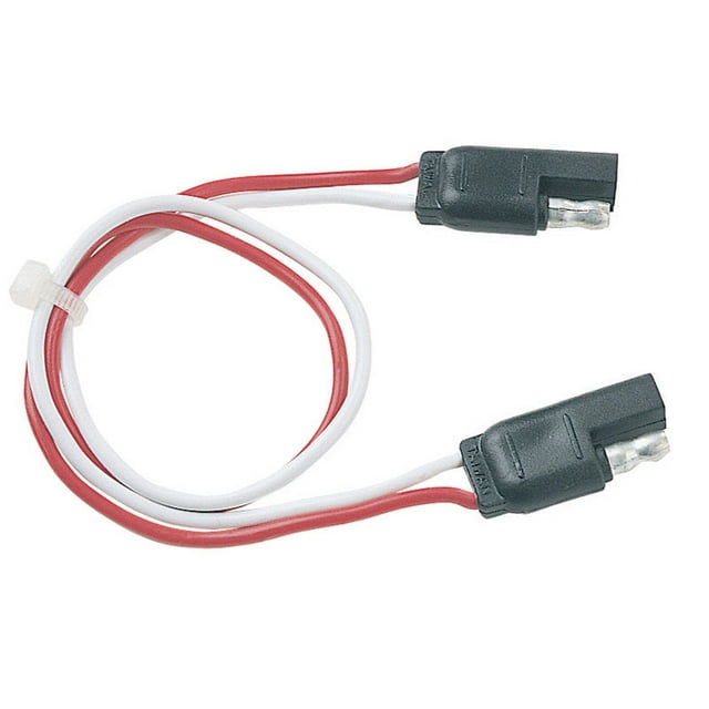 Conector de remolque Hopkins de 2 polos, plano, 12 V, potencia, 30 cm de largo