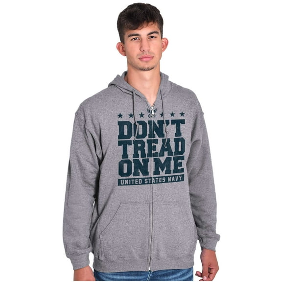 Dont Tread On Me United States Navy Unisex Plus Size Zip Hoodie Brisco Brands 2X