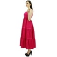 thumbnail image 4 of Bimba Women's Sundress Long Maxi Drawstring Waist Spaghetti Strap Dresses, 4 of 9