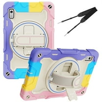XYX 3in1 Rotating Stand Case for Lenovo Tab M9 9.0 inch 2023 Released TB-310FU with Hand/Shoulder Strap, Shockproof Rugged, Colorful Pink