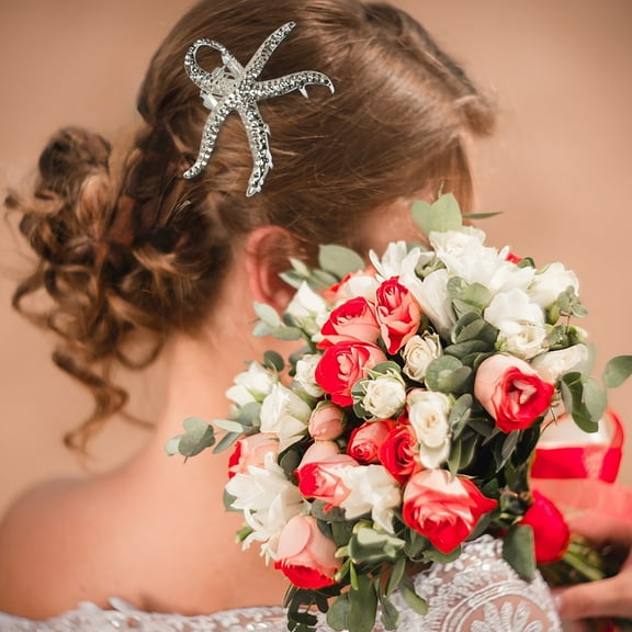 Sea Star Hair Clip for Women Large Decorative Barrettes Hair Accessories Back of Head Clips Stylish Hairpins