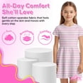 thumbnail image 4 of MISS POPULAR Girls 3 Pack Short Sleeve Skater Dress Soft Cotton Cute Designs Spring Summer | Sizes 4-16, 4 of 6