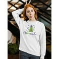 thumbnail image 2 of Aboocado Cute Avocado Ghost Sweatshirt Women -Image by Shutterstock, Female 3X-Large, 2 of 4