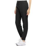 Hey Collection Scrubs Mid-Rise 4-Way Stretch Medical Scrub Joggers Pants with Four Pockets, Black, M