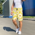 thumbnail image 6 of Pofeuu Daisies Flowers Print Men's Soft Woven Elastic Waistband Sleep Pajama Short-Medium, 6 of 6