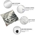 thumbnail image 4 of Ink Wash Painting Pillow Covers Set of 2 Traditional Chinese Culture Home Decorative Redwall Courtyard Pavilion Rich and Wellness Throw Pillow Case Cushion Cover, 4 of 6