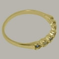thumbnail image 5 of LBG British Made 9k Yellow Gold Natural Opal & Sapphire Womens Eternity Ring - 33 size options - Size 7, 5 of 9