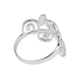 thumbnail image 2 of Bohemian Nature Vines Swirling Leaf Forest Filigree .925 Sterling Silver Ring for Female Anniversary Size-7, 2 of 5