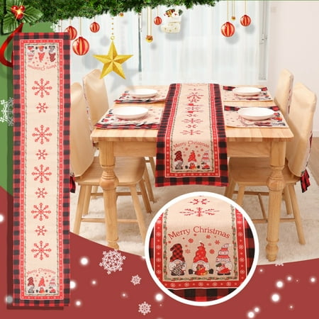 

WANYNG Red Christmas Table Runner With Snowflake Table Runner For Christmas Holiday Table Decorations 13 X 69 Inch
