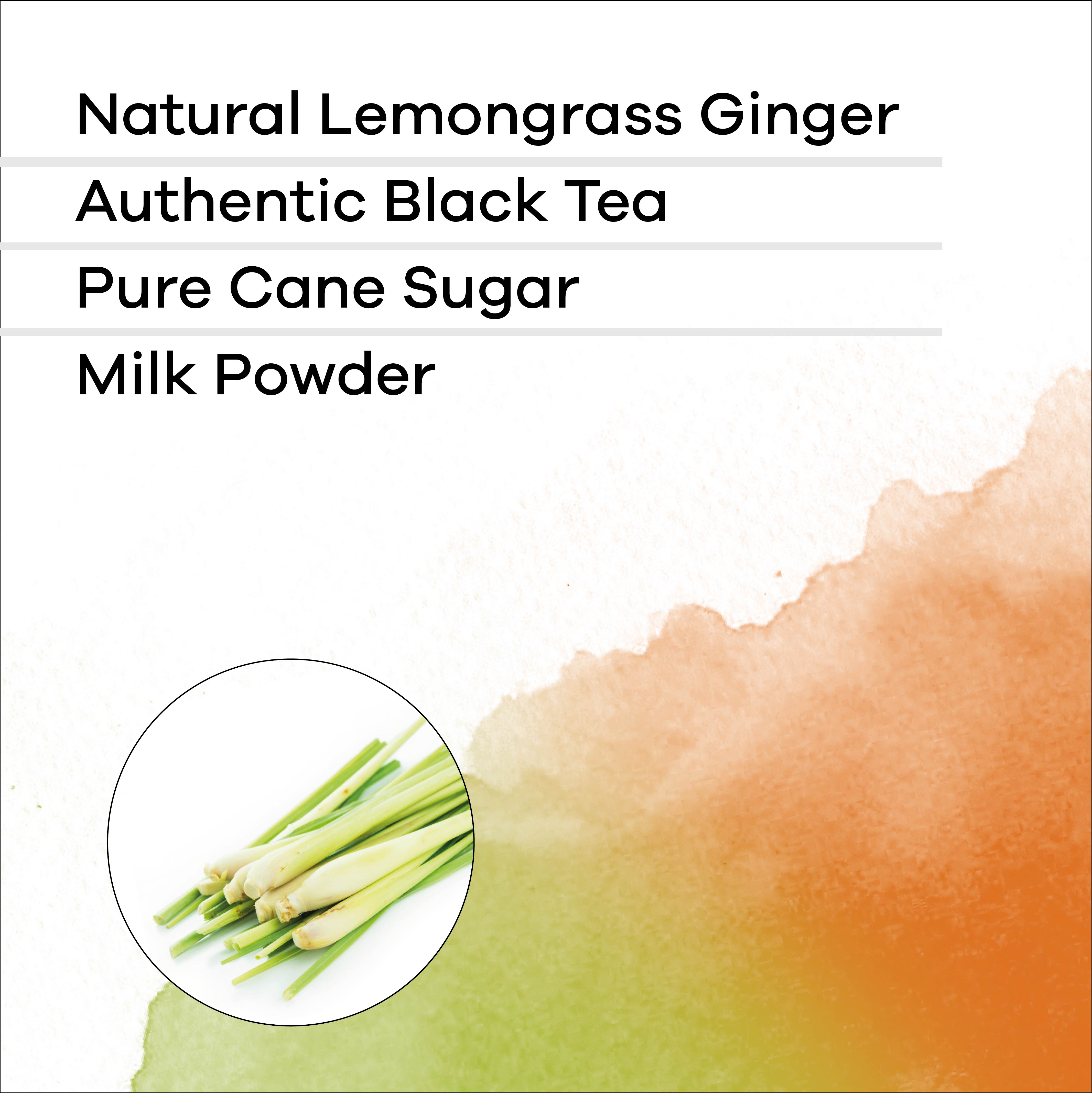 Quik Tea Lemongrass Ginger Instant Chai Tea Latte - 10 Count