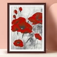 thumbnail image 4 of Cuadros Decorativos Pintura de diamante 5D Diamante cuadrado Flor roja Ndcxsfigh Nuevos Originales, 4 of 9