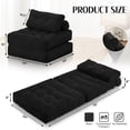 thumbnail image 2 of Sofá cama plegable HABUTWAY, convertible, negro, 2 of 7