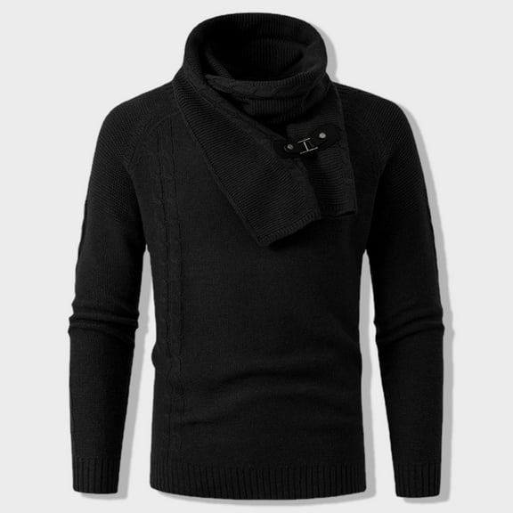 Juslio Mens Sweaters Pullovers Lightweight Sweaters Crew Neck Long Sleeve Knit Black