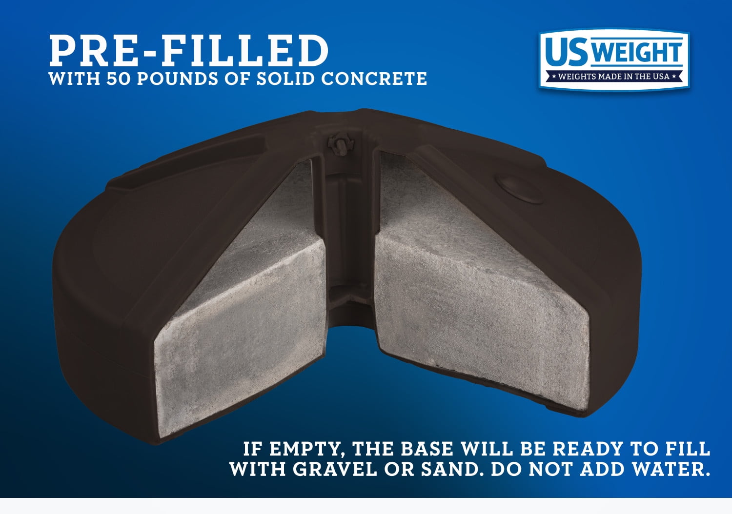 Us Weight Durable Fillable Umbrella Base Designed To Be Used With A Patio Table Sand Walmart Com Walmart Com