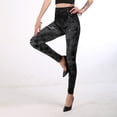 thumbnail image 1 of Leggings de mezclilla de imitación para mujer, pantalones hasta los tobillos y la cadera, multicolor, 1 of 6