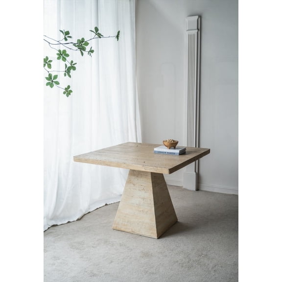 100% Magnesium Cream Square Dining Table | Ideal Size & Interior Compatibility