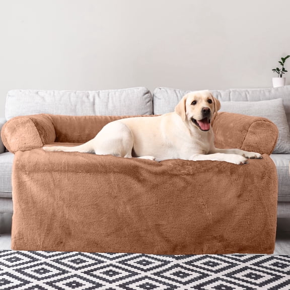 PETMAKER Dog Bed for Medium Pets - Plush Couch Covers for Dogs (Beige)