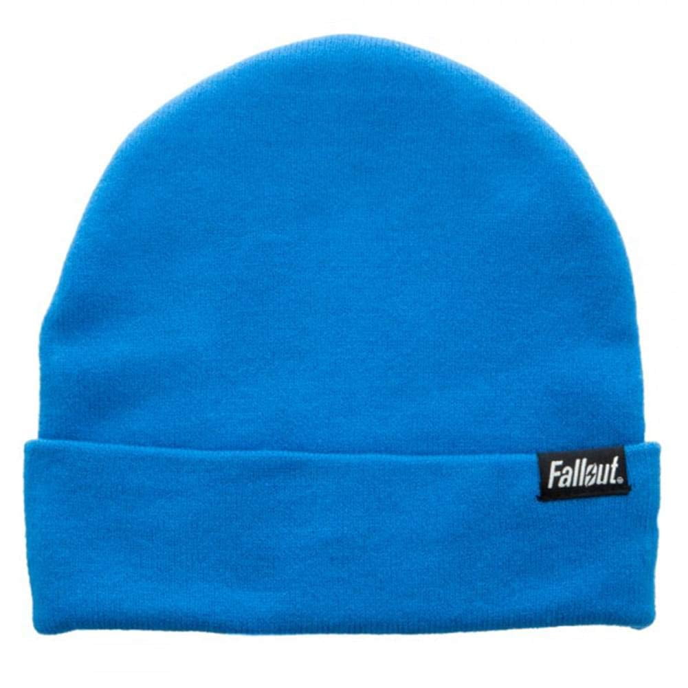 帽子 vaultroom VGC PATCH BEANIE / BLU Fallout Vault-Tec Vault 111 Cuffed Knit Hat Standard Light