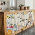 thumbnail image 6 of Easter Tier Curtains 36 Inch Length, Spring Watercolor Vintage Bunny Eggs Flower Cafe Short Curtains for Bathroom Over Sink, Small Kitchen Curtain Light Filtering Tiered Drapes 2 Panels 27.5"Wx36"L, 6 of 8