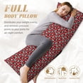 thumbnail image 5 of KLL Ultra Soft Microfiber Body Pillow Cover/Pillowcases 20"x54" with Hidden Zipper Closure-Red Floral, 5 of 8