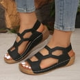 thumbnail image 2 of Pandaie Women's Orthopedic Wedge Sandals 2026 Cutout Slip on Summer Dressy Slides Comfortable Arch Support Platform Shoes for Casual Daily Walking Black 6.5, 2 of 7