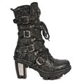 thumbnail image 2 of New Rock NEOTR005-S25 Vintage Floral Black Gothic Rock Punk Ladies Leather Boots 42, 2 of 6