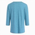 thumbnail image 5 of Towmus 3/4 Length Sleeve T Shirts Crew-Neck Casual Womens Blouses Elbow Business Dressy Shirts for Women Ladies Summer Tops, 5 of 6