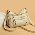 thumbnail image 2 of Stylago Womens Leather Messenger Bags Multiple Zipper Compartments Shoulder Purses Ladies Work Tote Crossbody Bag Beige, 2 of 4