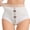 Beige, variant on Bloomae Women's High Waisted Underwear Slightly Tummy Control Cotton Girdle Panties Full Coverage Daily Ribbed Underwear Briefs with Lace Bow Decor