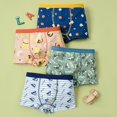 thumbnail image 2 of LRen Boys Boxer Briefs 4 Pack Toddler Soft and Breathable Cotton Underwear Elastic Waistband, Cute Dinosaur Prints Kids Flat Underwear 2-11 Years, 2 of 3