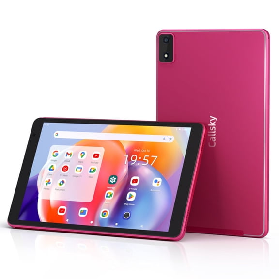 Callsky 8-Inch Android 15 Tablet, 12GB RAM, 64GB Storage, Octa-Core, Pink