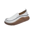 thumbnail image 1 of Zapatos informales para mujer, suelas de goma, ropa de calle superior de PU, zapatos deportivos de moda, zapatos cómodos para caminar al aire libre pa Beige SM SunniMix Plataforma de mujeres, 1 of 8