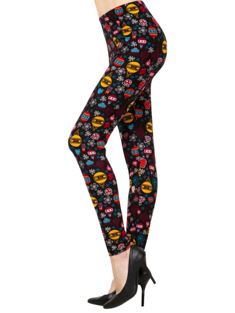 LAVRA Womens Christmas Leggings Regular & Plus Size Holiday Xmas Pajama Pants - image 2 of 3