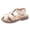 White, variant on Girls Fisherman Sandals Soft Leather Closed Toe Princess Flat Shoes Summer Casual Breathable Strappy Beach Shoes Black 8.5 Toddler