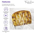 thumbnail image 3 of French Amie Fab 13 Teeth Medium Handmade Celluloid Side Hair Comb for Women, 3 of 38