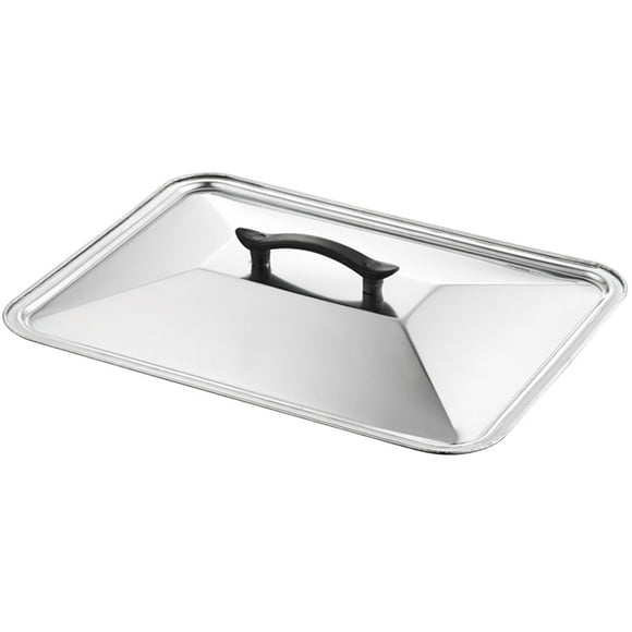 Stainless Steel Food Tray Cover Convenient Griddle Cover Kitchen Gadget Bbq Plate Cover