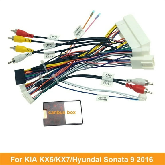 Car Audio 16pin Wiring Harness & Canbus Box For KIA KX5/KX7 Hyundai Sonata 9